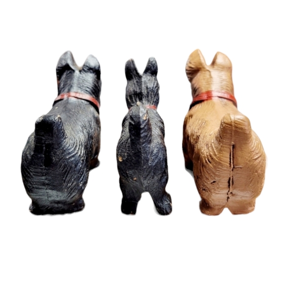 Set of 3 Vintage Resin Scottish Terrier Dogs - Picture 4 of 12